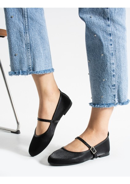 Felix Kadın Taş Tokalı Mary Jane Ayakkabı Babet