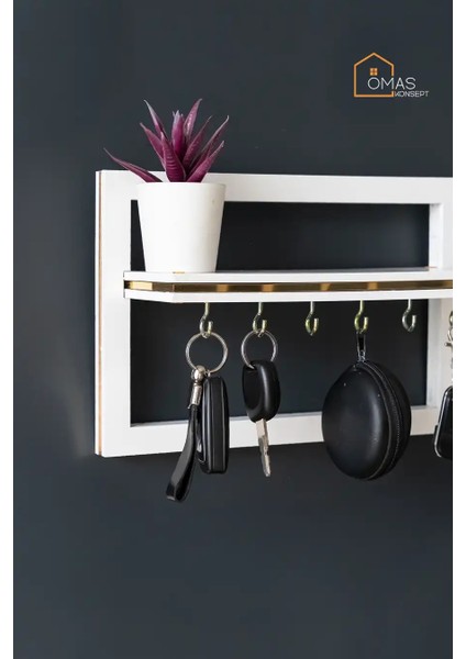 Premium Gold Detaylı Ahşap 6'lı Anahtarlık Askısı, Ahşap Anahtarlık Askısı fiyatları