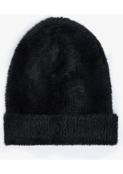 Siyah Nome Yumuşak Dokulu Bere