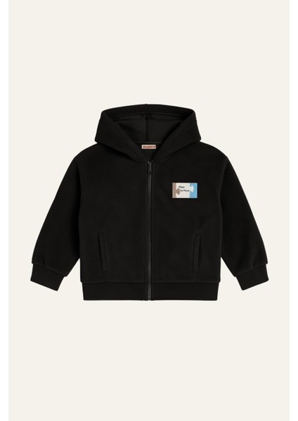 Erkek Çocuk Kapşonlu Fermuarlı Polar Ikili Takım - Siyah fiyatları