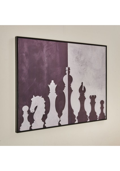 Deco Satranç Kanvas Tablo - Siyah / Beyaz - 120X90 cm fiyatları