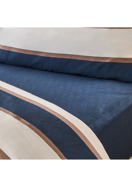 Soft Horizon Çift Kişilik Nevresim Takımı - Beyaz / Lacivert fiyatları