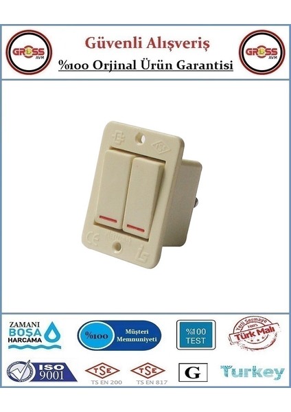 Bakalit İkili Anahtar - Aç Kapa