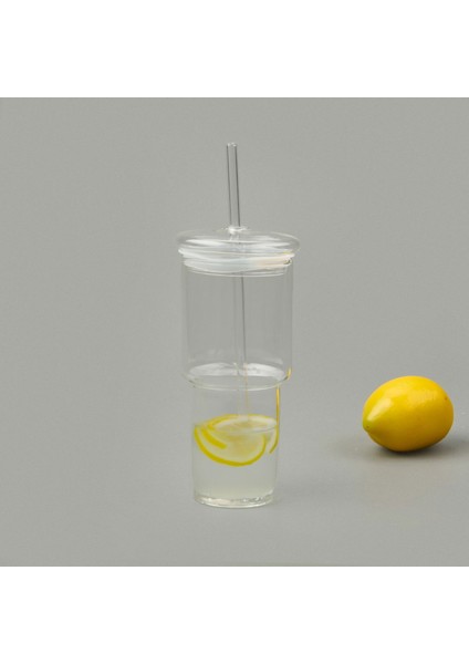 Cam Pipetli Bardak - Şeffaf - 500 ml