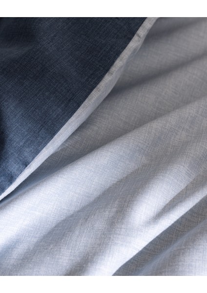 Ruben King Size %100 Pamuk Ranforce Baskılı Nevresim Takımı - Mavi