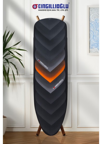 CB-106 I Love You Premium Çift Kat Keçe + Süngerli Isıya Dayanıklı Ütü Masası Kılıfı