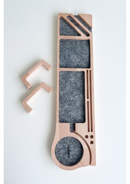 Ahşap Masaüstü Kalemlik Organizer & Telefon Standı