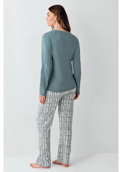 Arnetta 3406-X Kadın Battal Uzun Kol Pijama Takım modelleri