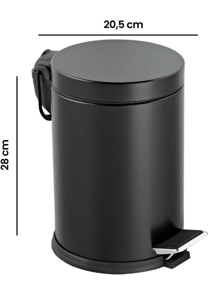 Bath Pedallı Çöp Kovası - Siyah - 5 Lt fiyatları