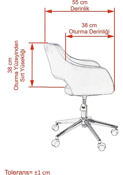 Monev 2 Bej Kumaş, Metal Ayaklı, Ev ve Ofis Çalışma Koltuğu – Öğrenci, Ofis, Büro, Bilgisayar Sandalyesi