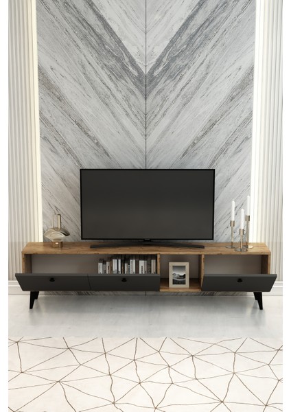 Model Hera 180 cm 3 Kapaklı Televizyon Ünitesi Modern Tv Ünitesi – Tv Sehpası | Televizyon Konsolu modelleri