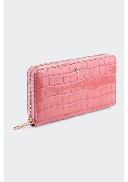 Hakiki Deri, El Yapımı, Kadın Cüzdan, Fermuarlı, 12 Kart Yuvası, 5110 Pembe fiyatları