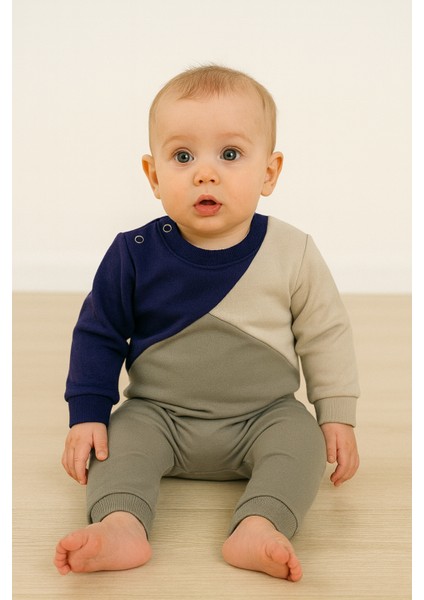 Birlikte Sıcacık Anlar: Yumuşacık %100 Pamuk Bebek Sweat Tulum