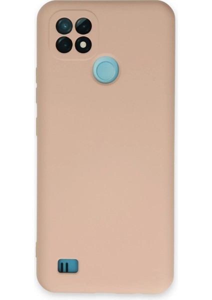 Bfs Realme C21 Kılıf Nano Içi Kadife Silikon - Pudra