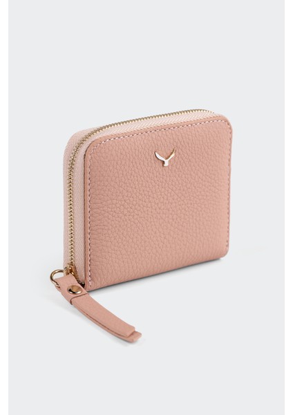 Hakiki Deri, El Yapımı, Kadın Cüzdan, Fermuarlı, 4 Kart Yuvası, 5108 Pembe modelleri