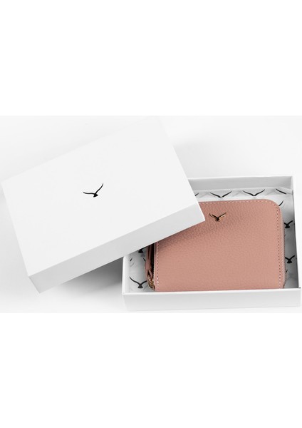 Hakiki Deri, El Yapımı, Kadın Cüzdan, Fermuarlı, 4 Kart Yuvası, 5108 Pembe fırsatları