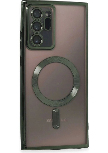 Bfs Samsung Galaxy Note 20 Ultra Kılıf Kross Magneticsafe Kapak - Koyu Yeşil