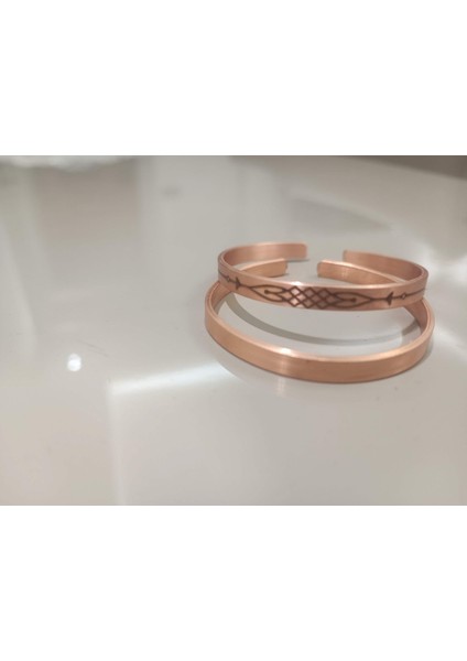 2 Adet 1 Adet Sade ve Şık 1 Adet Motifli Saf Bakır Bileklik Tamamen Doğal fiyatları