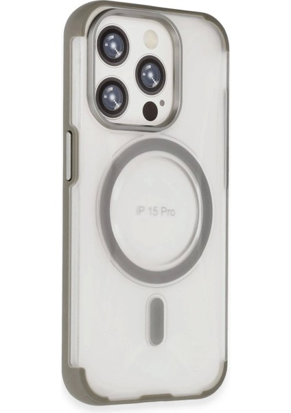 Bfs iPhone 15 Pro Max Hilton Magsafe Kapak - Titan Gri