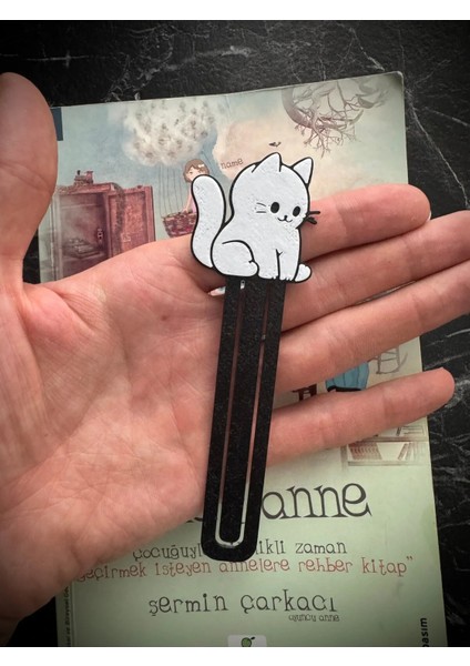 Sevimli Oturan Kedi Şeklinde Kitap Ayracı - Tatlı Kedi Kitap Ayracı