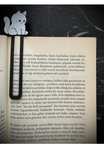 Sevimli Oturan Kedi Şeklinde Kitap Ayracı - Tatlı Kedi Kitap Ayracı modelleri