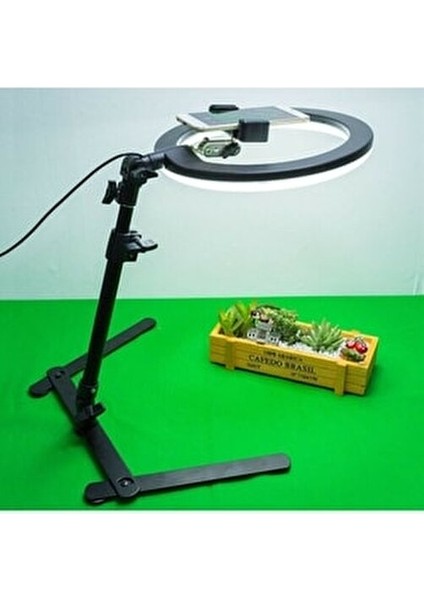 10" Ring Light Youtuber Ürün Çekimleri Masa Üstü Stantlı Selfie Işığ Vlog Kit indirimleri