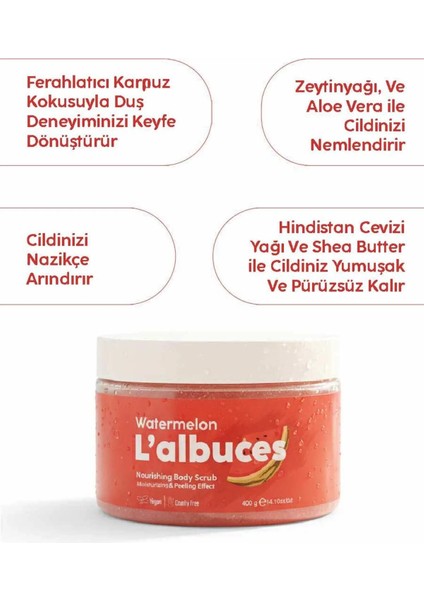 Watermelon Body Scrub 400GR – Vegan, Temiz Içerikli, Karpuz Kokulu Pürüzsüz Cilt Bakımı fiyatları