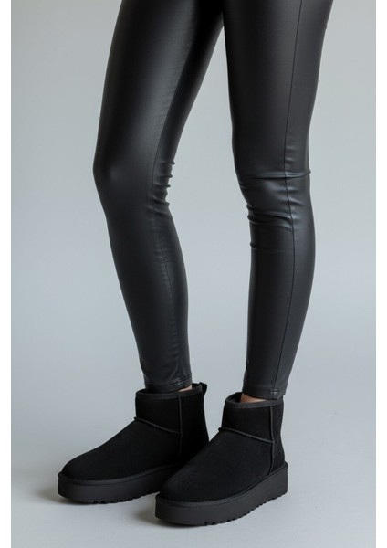 Kadın Bot Süet Içi Kürklü Kalın Taban Mini Kısa Bilekte Günlük Bot indirimleri