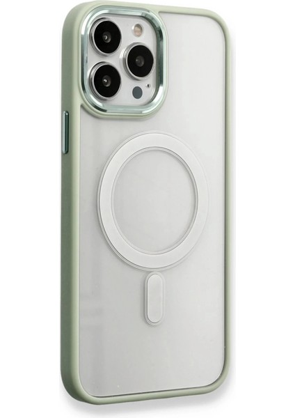 Bfs iPhone 13 Pro Kılıf Room Magneticsafe Silikon - Su Yeşili