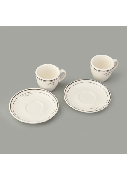 Kitchen Luna 2'li Espresso Fincanı - Krem / Siyah fiyatları