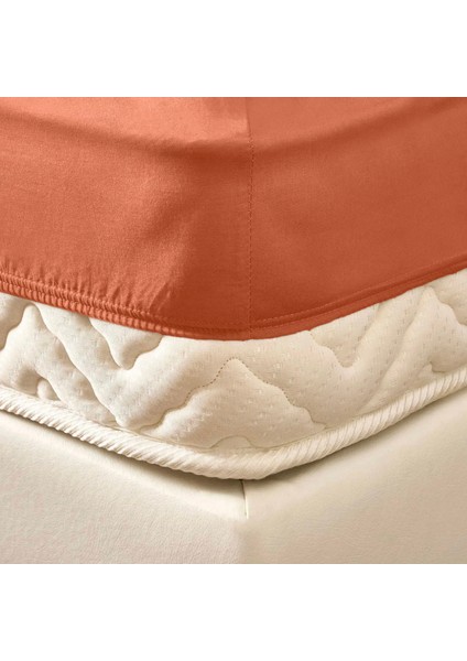 Soft Penye Çift Kişilik Lastikli Çarşaf - Somon - 160X200 cm fiyatları