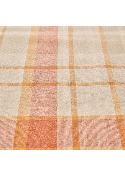 Ekose Runner - Ekru / Kiremit - 45X150 cm modelleri