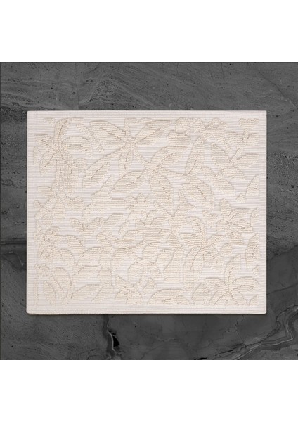 Soft Barg 2'li Banyo Paspası - Ekru - 60X100 cm + 50X60 cm modelleri