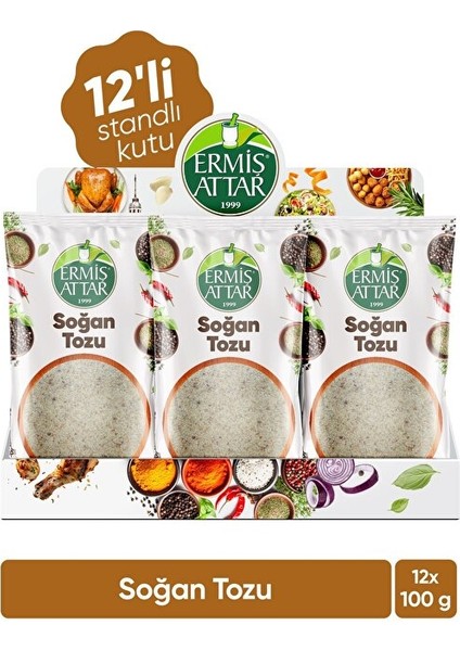 Soğan Tozu 100 Gram 12'li Ermiş Attar