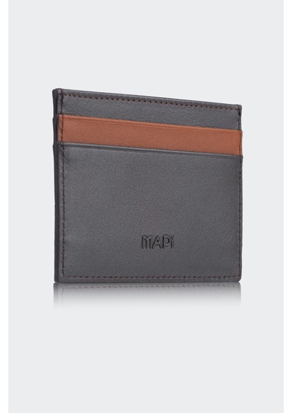 Hakiki Deri, El Yapımı, Erkek Kartlık, 4 Kart Yuvalı, 4504 Kahve-Taba modelleri