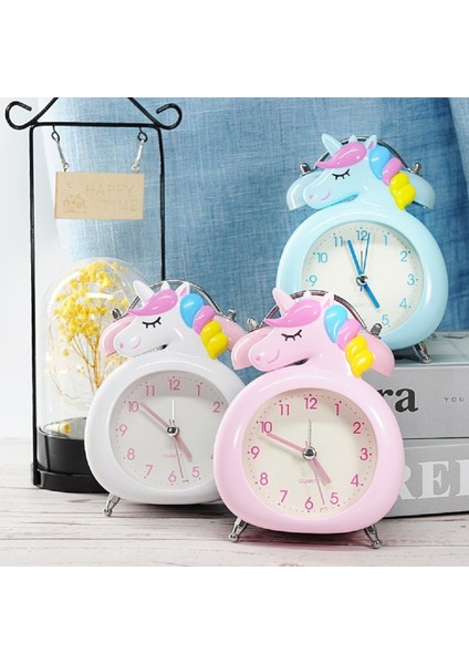 Alarmlı Unicorn Masa Saati, Pembe, 14X12, fiyatları