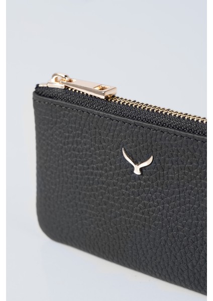 Hakiki Deri, El Yapımı, Bozuk Para Cüzdanı, Altın Renk Fermuar, 3002 Siyah fırsatları