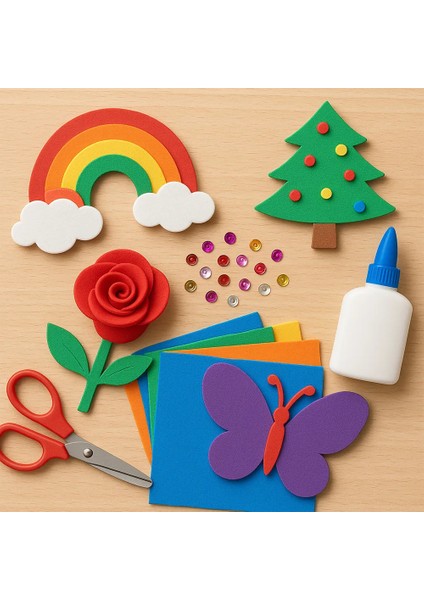 Karışık Renkli Eva Tabaka 50X70