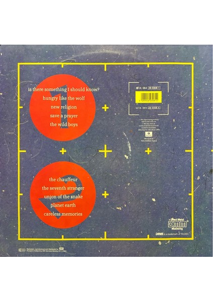 Duran Duran Arena Recorded Around The World 1984 Lp Plak fiyatları