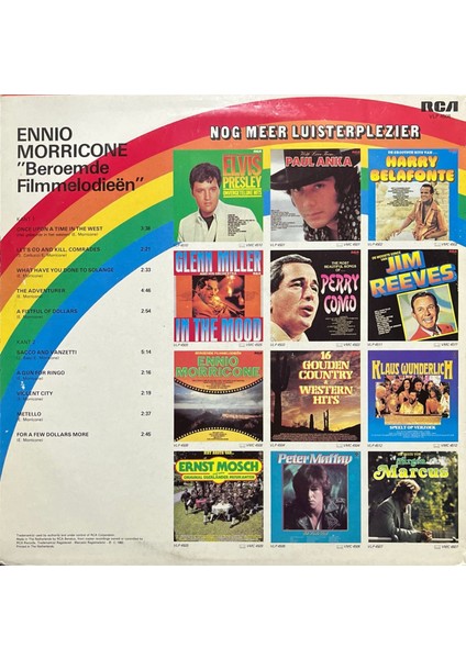 Ennio Morricone Beroemde Filmmelodieen Soundtrack Lp Plak fiyatları