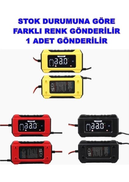 12V Dc 6A Akıllı Akü Şarj Cihazı Dijital Ekran Aşırı Akım ve Akü Korumalı (12 Volt 6 Amper) indirimleri