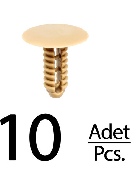 Fiat Ducato Için Döşeme Klips-Bej- 10 Adet