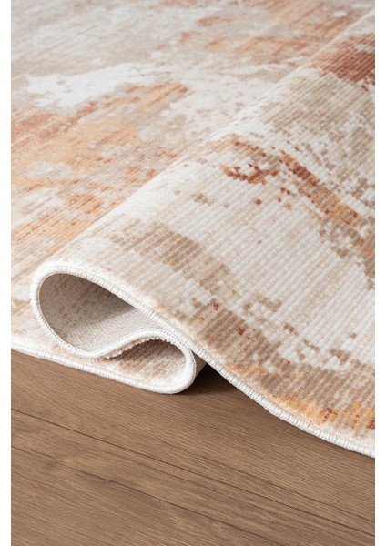 Indigo ID008T Beyaz Kahve Modern Desen Akrilik Iplik Tozuaz Pamuk Taban Salon Mutfak Halısı fırsatları