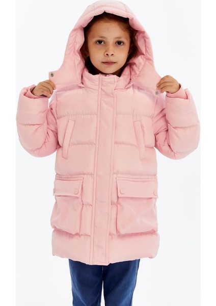Kız Çocuk Kalın Kışlık Kapüşonlu Kaban 51349 fırsatları