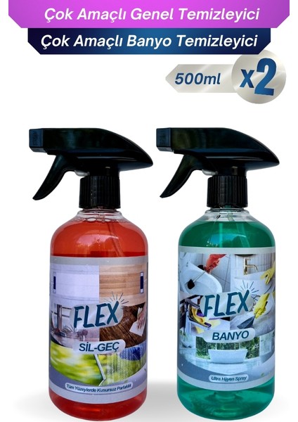 Çok Amaçlı Genel Temizleyici 500ML + Çok Amaçlı Banyo Temizleyici 500ML