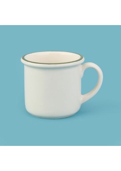 Kitchen Zest Kahve Fincanı - Krem / Yeşil - 90 ml