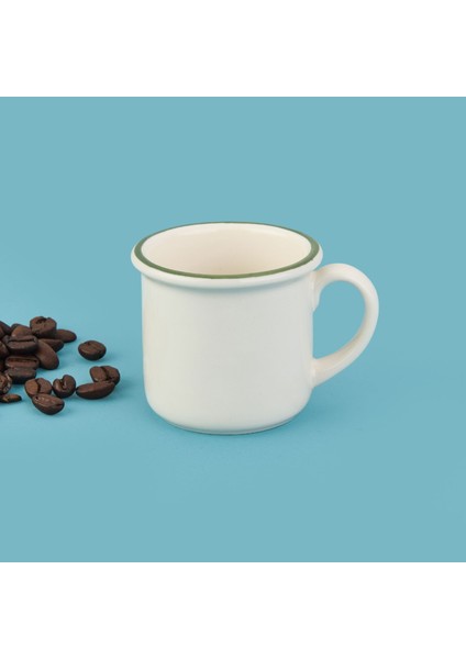 Kitchen Zest Kahve Fincanı - Krem / Yeşil - 90 ml fiyatları