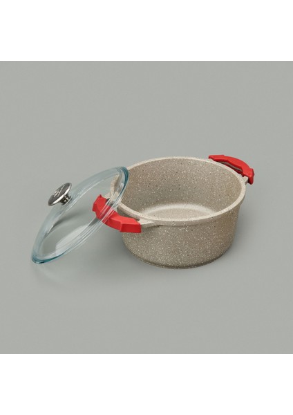 Döküm Tencere - Bej / Kırmızı - 24 cm fiyatları