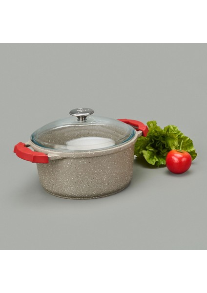 Döküm Tencere - Bej / Kırmızı - 24 cm modelleri