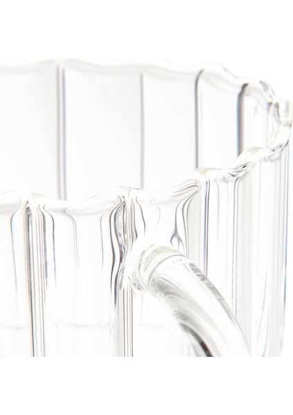 Çizgili Isıya Dayanıklı Cam Kupa - Şeffaf - 250 ml modelleri